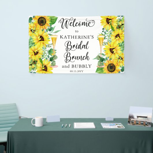 Bridal Brunch & Bubble Shower Boho Sunflower Bann Spandoek (Beurs)