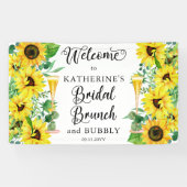 Bridal Brunch & Bubble Shower Boho Sunflower Bann Spandoek (Horizontaal)