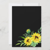 Bridal Brunch Bubble Sunflower Eucalyptus Floral Kaart (Achterkant)