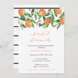 Bridal Brunch Citrus Charcoal Stripes Kaart