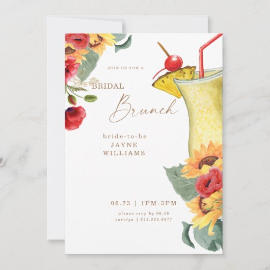 Bridal Brunch Colorful Kaart (Voorkant)