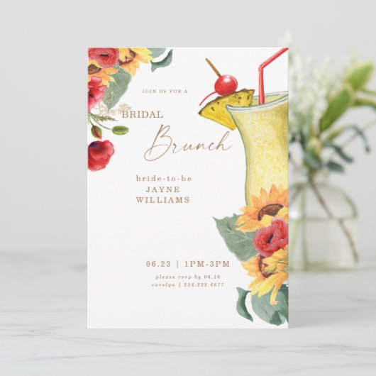 Bridal Brunch Colorful Kaart (Staand voorkant)