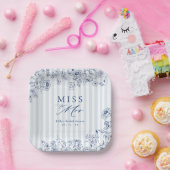 Bridal Brunch Dessert Plates Something Blue Party Papieren Bordje (Feest)