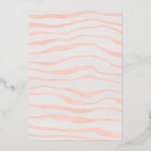 Bridal Brunch | Echte Waterverf Roos en grafisch s Folie Uitnodiging (Achterkant)