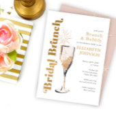 Bridal Brunch en Bubble Bridal Shower Invitation Kaart