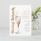 Bridal Brunch en Bubble Bridal Shower Invitation Kaart (Staand voorkant)