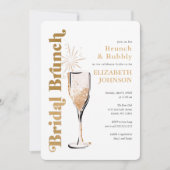 Bridal Brunch en Bubble Bridal Shower Invitation Kaart (Voorkant)