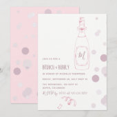 Bridal Brunch en Bubble Wedding Shower Invitation Kaart (Voorkant / Achterkant)