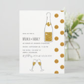 Bridal Brunch en Bubble Wedding Shower Invitation Kaart (Staand voorkant)