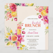 Bridal brunch Floral Citrus Bridal Shower Kaart (Voorkant / Achterkant)