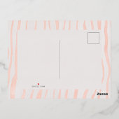 Bridal Brunch handgeschilderde Rozen & Manuscript  Folie Uitnodiging Briefkaart (Achterkant)