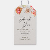 Bridal Brunch Illustraties Grijs Dank u Cadeaulabel (Voorkant)