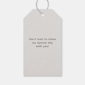 Bridal Brunch Illustraties Grijs Dank u Cadeaulabel (Achterkant)