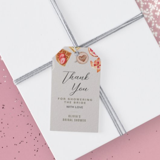 Bridal Brunch Illustraties Grijs Dank u Cadeaulabel