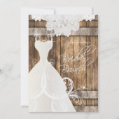 Bridal Brunch in Rustic Wood en Lace Kaart (Voorkant)