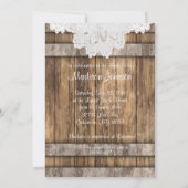 Bridal Brunch in Rustic Wood en Lace Kaart (Achterkant)