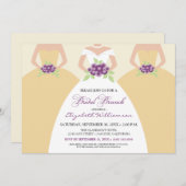 Bridal Brunch Invite (geel) Kaart (Voorkant / Achterkant)