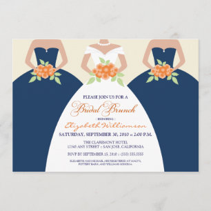 Bridal Brunch Invite (marine) Kaart