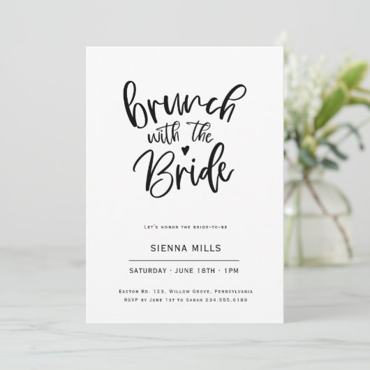Bridal Brunch Kaart (Staand voorkant)
