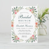 Bridal Brunch KerstFloral Waterverf Kaart (Staand voorkant)