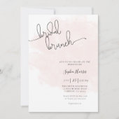 Bridal Brunch Minimalist Script Invitation Kaart (Voorkant)