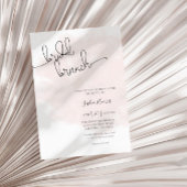 Bridal Brunch Minimalist Script Invitation Kaart
