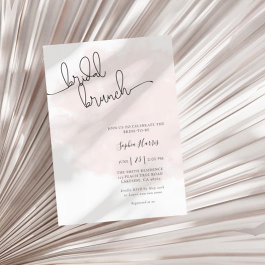 Bridal Brunch Minimalist Script Invitation Kaart