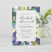 Bridal Brunch Paarse Waterverven van Torn Paper Kaart (Staand voorkant)