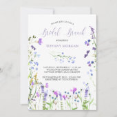 Bridal Brunch Paarse Wildflower Dainty Floral Kaart (Voorkant)