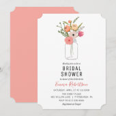 Bridal Brunch Pioen Boeket Douche uitnodiging (Voorkant / Achterkant)