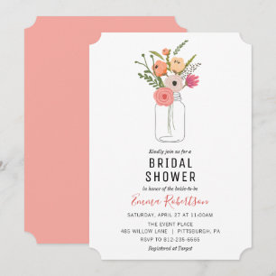 Bridal Brunch Pioen Boeket Douche uitnodiging