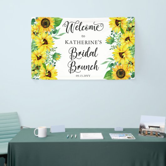 Bridal Brunch Shower Boho Sunflower | Eucalyptus Spandoek (Beurs)