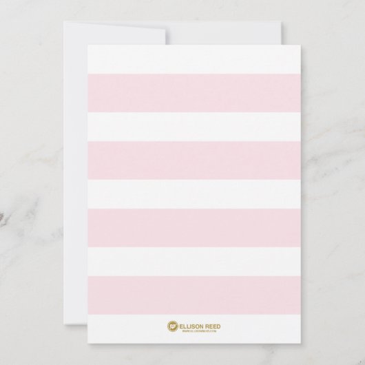 Bridal Brunch Shower Invitation Blush and Gold Kaart (Achterkant)