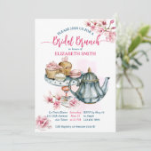 Bridal-brunch-snacks theepot vrijgezellenfeest kaart (Staand voorkant)