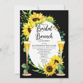 Bridal Brunch Sunflower | Eucalyptus Floral Lijst Kaart