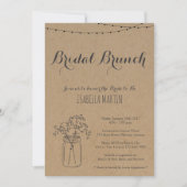 Bridal Brunch Uitnodiging om kraft Achtergrond (Voorkant)