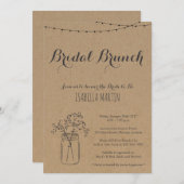 Bridal Brunch Uitnodiging om kraft Achtergrond (Voorkant / Achterkant)