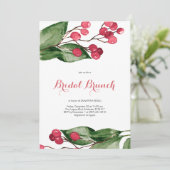 Bridal Brunch Waterverf Berries kerstfeest Kaart (Staand voorkant)
