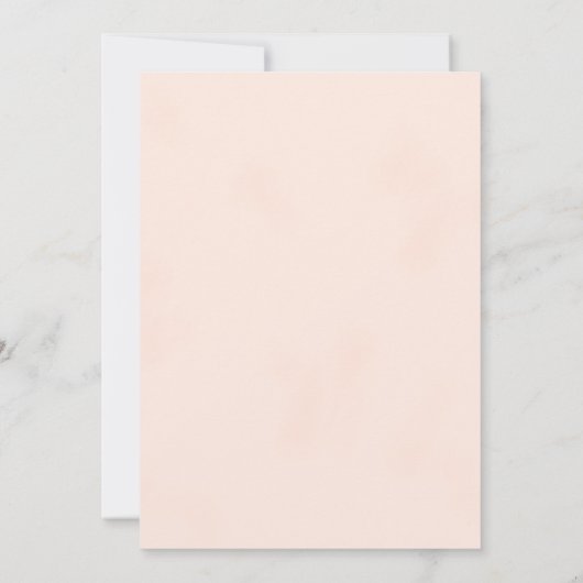 Bridal Brunch Waterverf Floral Blush Gold Script Kaart (Achterkant)