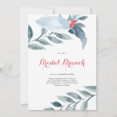 Bridal Brunch Waterverf Red Berries Holiday Partij Kaart (Voorkant)