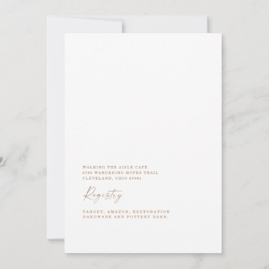 Bridal Brunch White Floral Invitation Kaart (Achterkant)