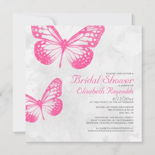 Bridal-buisjes voor vlinders kaart (Voorkant)