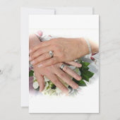BRIDAL COUPLE HOLDING HANDS INVITATION KAART (Voorkant)