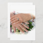 BRIDAL COUPLE HOLDING HANDS INVITATION KAART (Voorkant / Achterkant)
