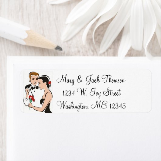 Bridal Couple Return Address Labels (Insitu)