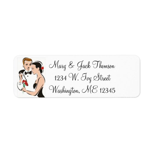 Bridal Couple Return Address Labels (Voorkant)
