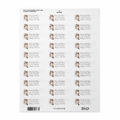 Bridal Couple Return Address Labels (Full Sheet)