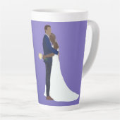 Bridal Couple, skin tones Variation 6 Latte Mok (Rechterhoek)