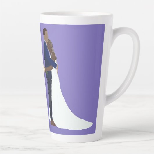 Bridal Couple, skin tones Variation 6 Latte Mok (Rechts)