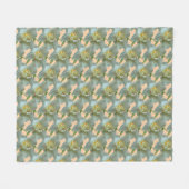 Bridal Crown Daffodil Pattern Cust. Fleece Blanket (Voorkant (Horizontaal))